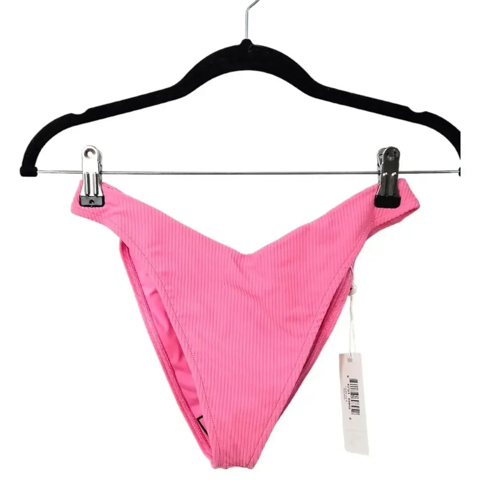 NWT Frankie's Bikinis Enzo/Connor Ribbed Bikini Set Size M